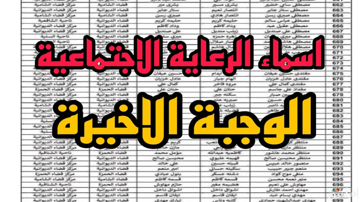 رابط كشوفات الرعاية الاجتماعية الوجبة السابعة 2024 بصيغة Pdf وخطوات الاستعلام عبر منصة مظلتي