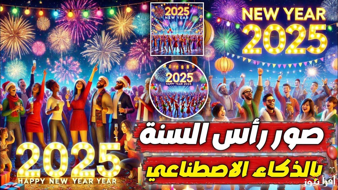 “صمم الآن” صور تهنئة بالعام الجديد تهنئة رأس السنة 2025 بالذكاء الاصطناعي مجانا Happy New year 