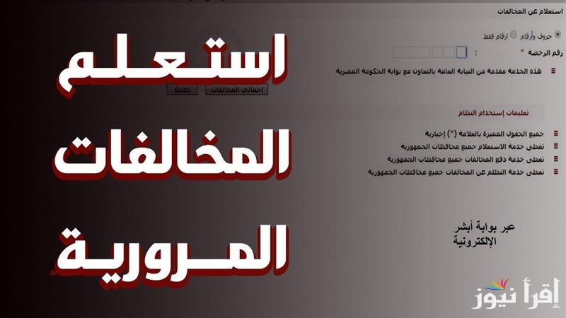 كيفية الاستعلام عن المخالفات المرورية برقم السيارة لعام 2024 عبر الرابط الرسمي po.gov.eg وشروط تجديد رخصة المركبة