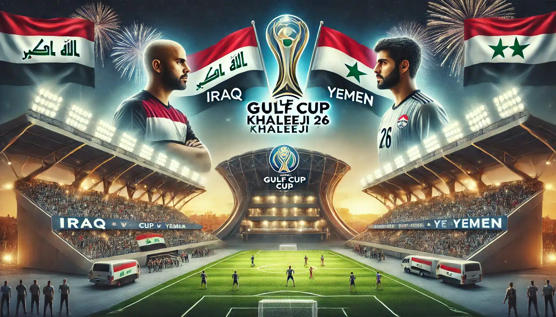 لعبة العراق Vs اليمن || موعد مباراة العراق واليمن في افتتاح خليجي 26 والقنوات الناقلة 