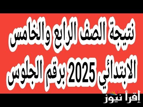 رابط استحراج نتيجة الصف الرابع والخامس الابتدائي 2025 ترم اول من موقع بوابة التعليم الاساسي