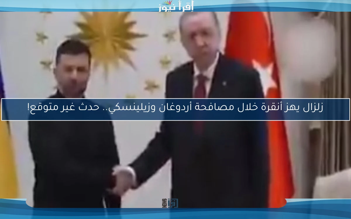 زلزال يهز أنقرة خلال مصافحة أردوغان وزيلينسكي.. حدث غير متوقع!