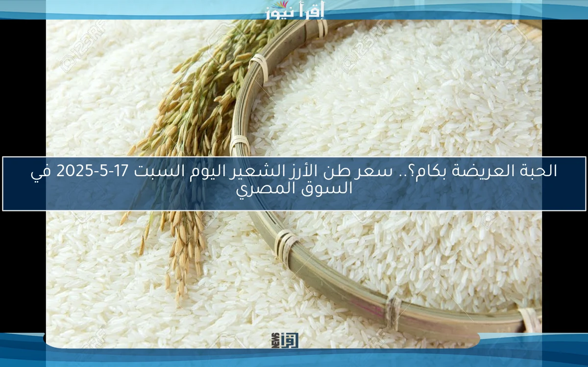 الحبة العريضة بكام؟.. سعر طن الأرز الشعير اليوم السبت 17-5-2025 في السوق المصري