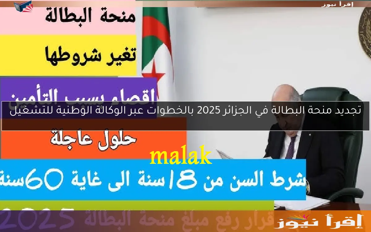 يلا بسرعه.. تابع خطوات تجديد منحة البطالة الجزائر 2025 عبر موقع www.anem.dz وأهم 4 شروط لضمان قبولك