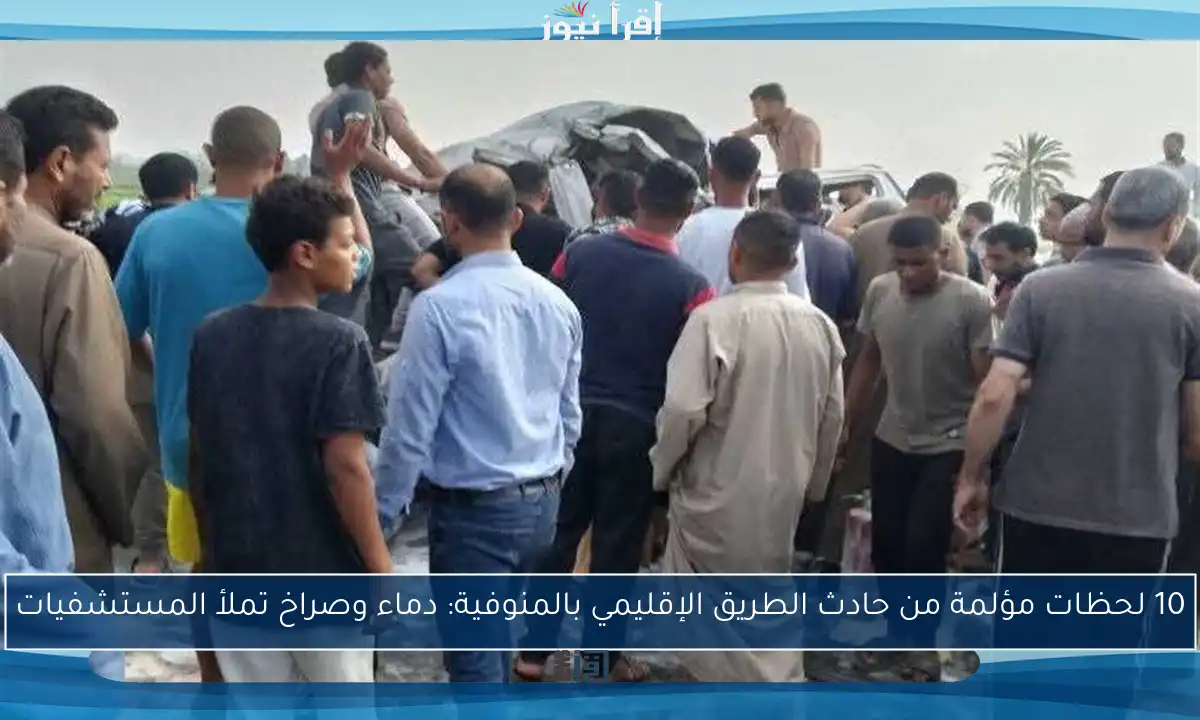 10 لحظات مؤلمة من حادث الطريق الإقليمي بالمنوفية: دماء وصراخ تملأ المستشفيات