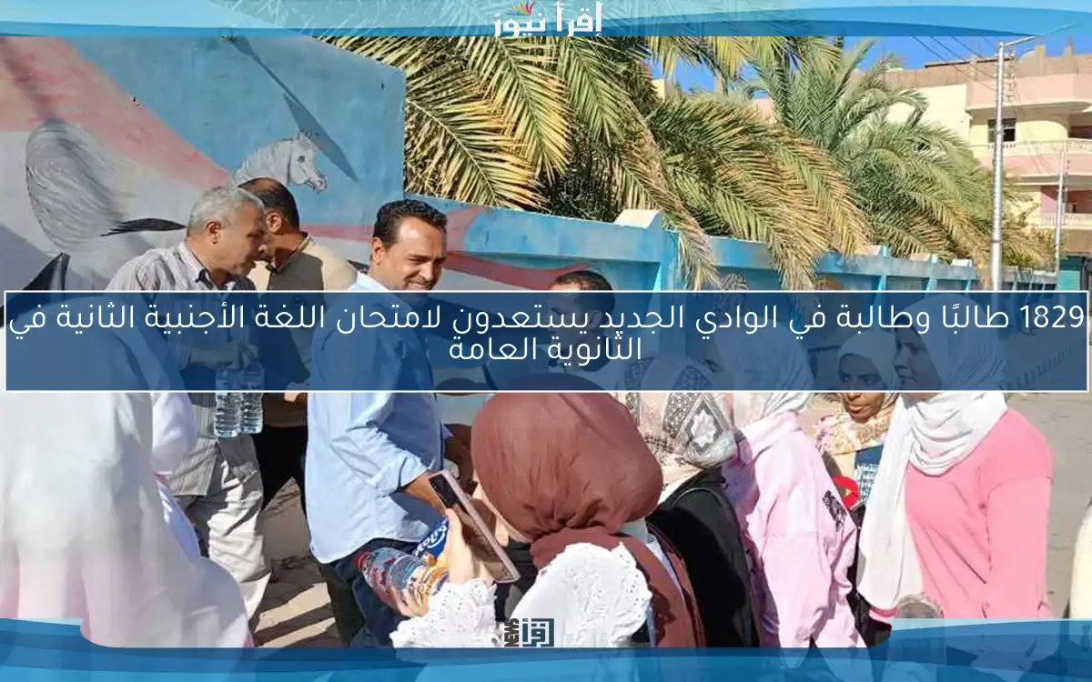 1829 طالبًا وطالبة في الوادي الجديد يستعدون لامتحان اللغة الأجنبية الثانية في الثانوية العامة