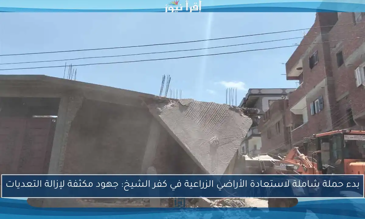 بدء حملة شاملة لاستعادة الأراضي الزراعية في كفر الشيخ: جهود مكثفة لإزالة التعديات