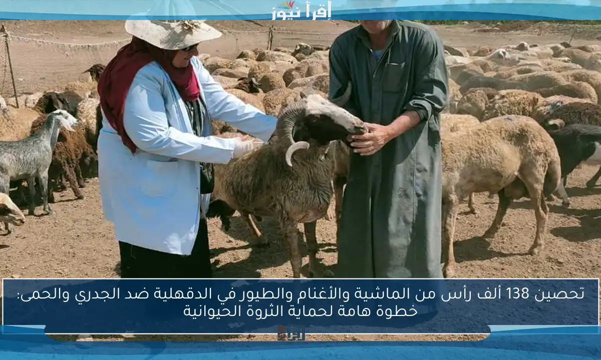 تحصين 138 ألف رأس من الماشية والأغنام والطيور في الدقهلية ضد الجدري والحمى: خطوة هامة لحماية الثروة الحيوانية