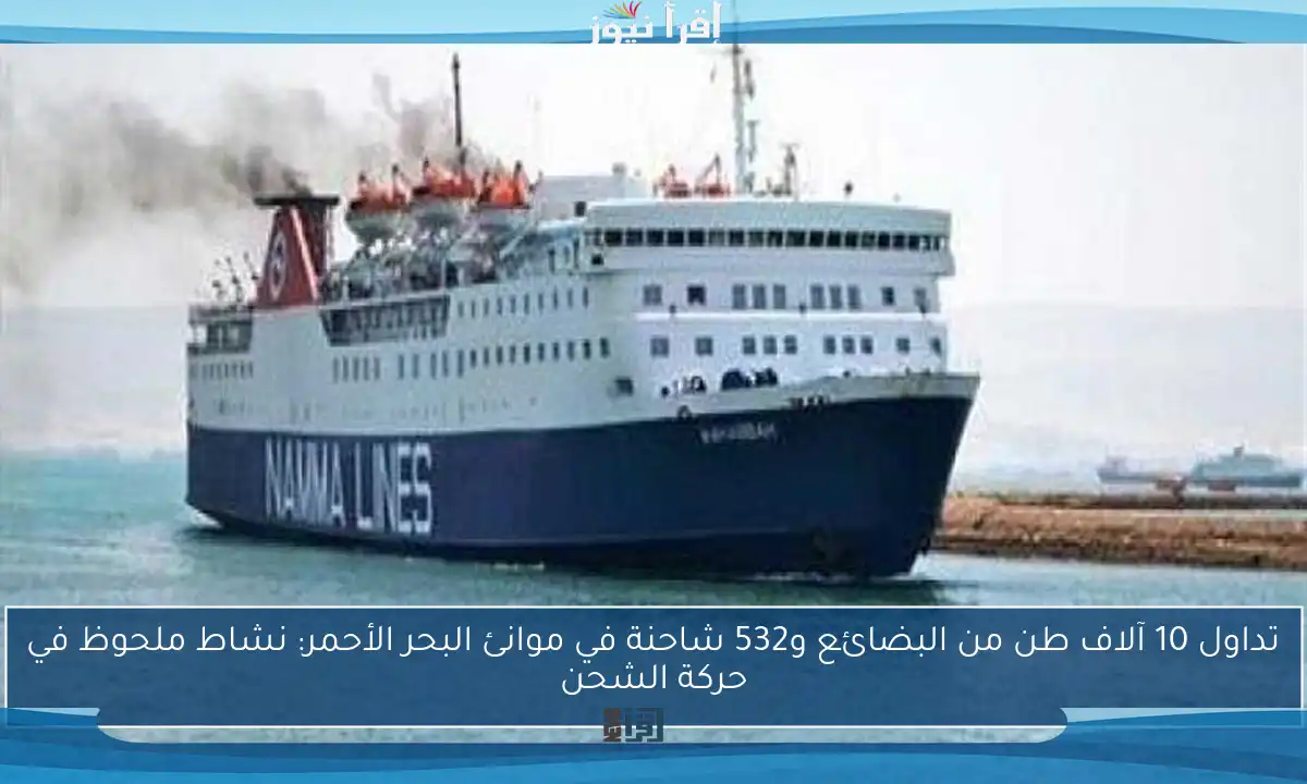 تداول 10 آلاف طن من البضائع و532 شاحنة في موانئ البحر الأحمر: نشاط ملحوظ في حركة الشحن