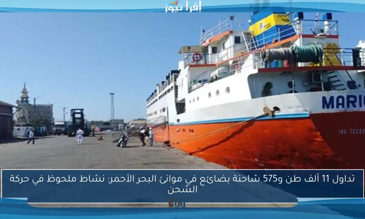 تداول 11 ألف طن و575 شاحنة بضائع في موانئ البحر الأحمر: نشاط ملحوظ في حركة الشحن