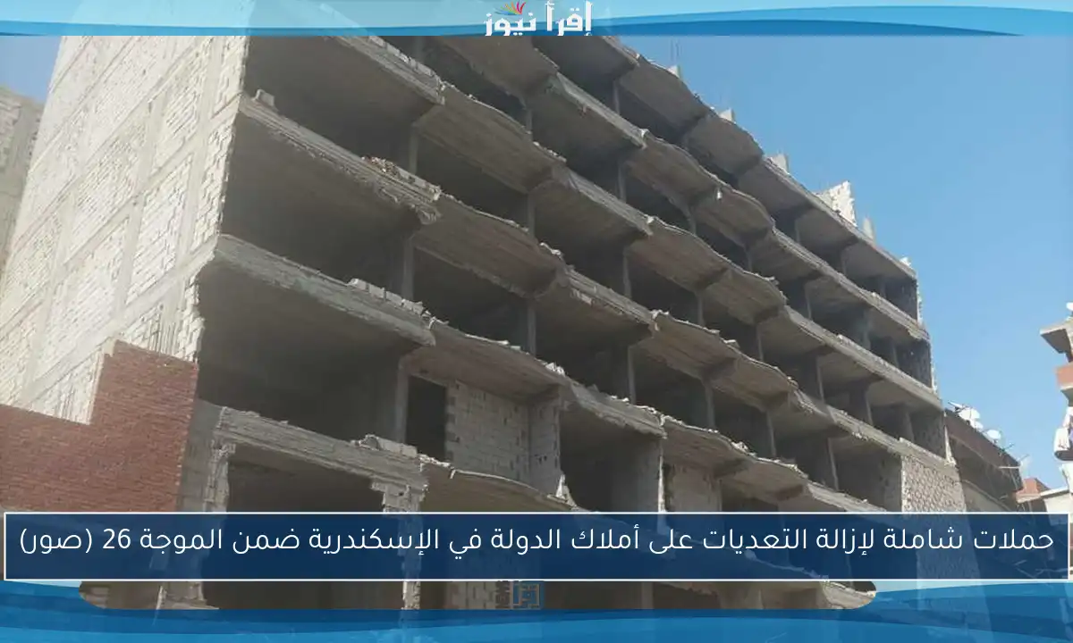 حملات شاملة لإزالة التعديات على أملاك الدولة في الإسكندرية ضمن الموجة 26 (صور)