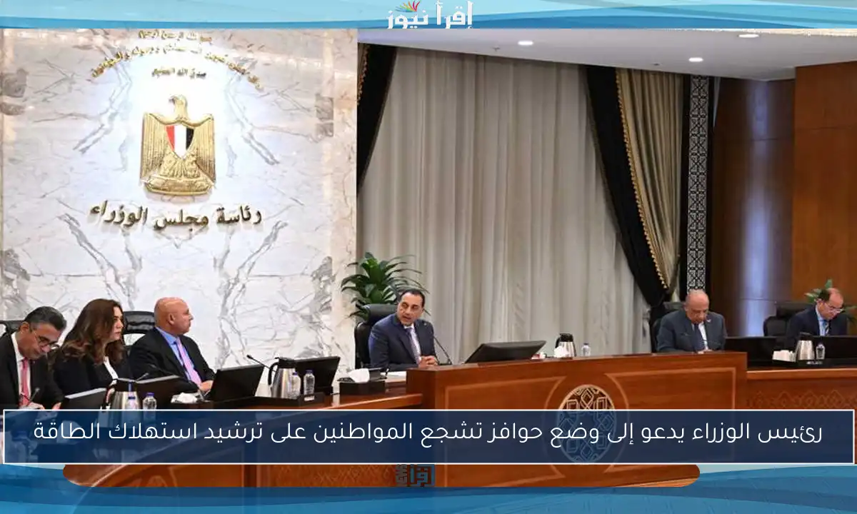 رئيس الوزراء يدعو إلى وضع حوافز تشجع المواطنين على ترشيد استهلاك الطاقة