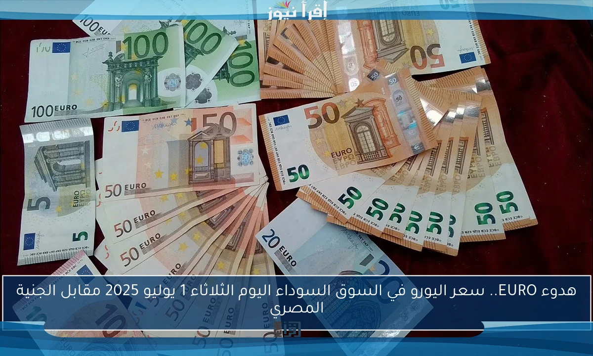 هدوء EURO.. سعر اليورو في السوق السوداء اليوم الثلاثاء 1 يوليو 2025 مقابل الجنية المصري