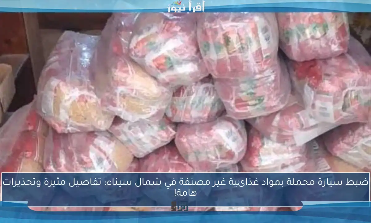 ضبط سيارة محملة بمواد غذائية غير مصنفة في شمال سيناء: تفاصيل مثيرة وتحذيرات هامة!