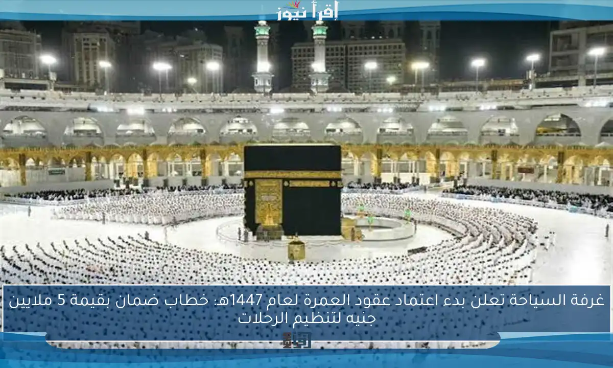 غرفة السياحة تعلن بدء اعتماد عقود العمرة لعام 1447هـ: خطاب ضمان بقيمة 5 ملايين جنيه لتنظيم الرحلات