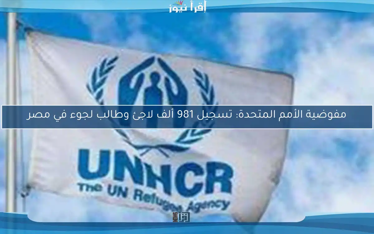 مفوضية الأمم المتحدة: تسجيل 981 ألف لاجئ وطالب لجوء في مصر