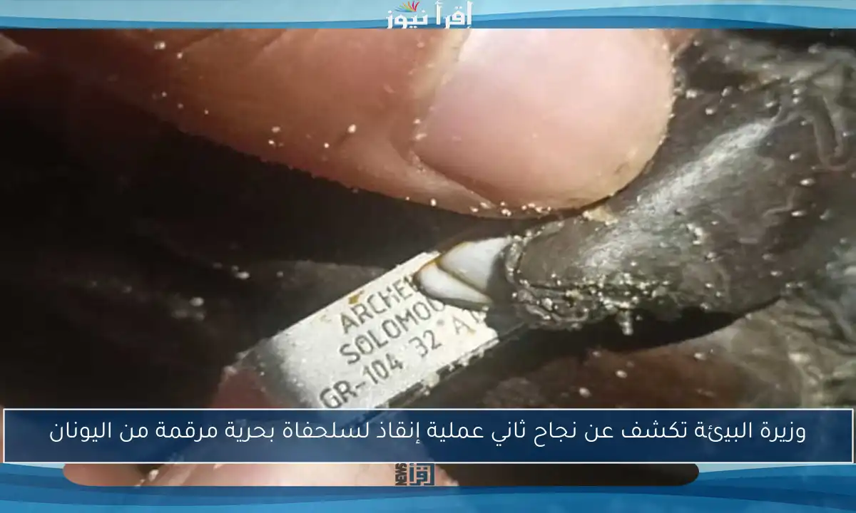وزيرة البيئة تكشف عن نجاح ثاني عملية إنقاذ لسلحفاة بحرية مرقمة من اليونان