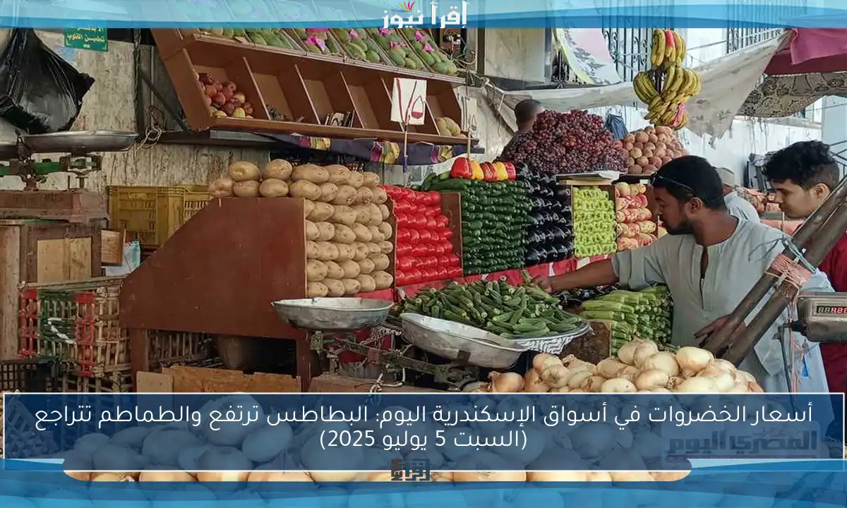 أسعار الخضروات في أسواق الإسكندرية اليوم: البطاطس ترتفع والطماطم تتراجع (السبت 5 يوليو 2025)