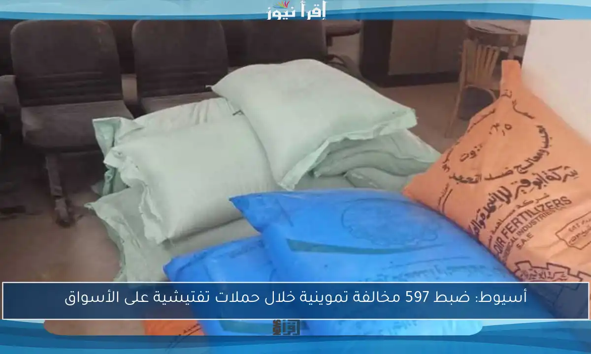 أسيوط: ضبط 597 مخالفة تموينية خلال حملات تفتيشية على الأسواق