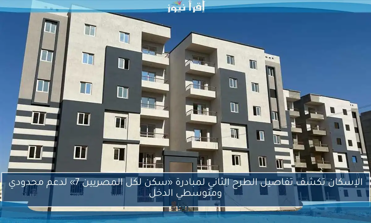 الإسكان تكشف تفاصيل الطرح الثاني لمبادرة «سكن لكل المصريين 7» لدعم محدودي ومتوسطي الدخل