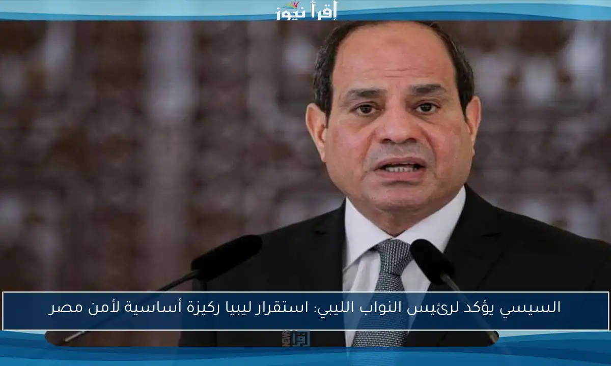 السيسي يؤكد لرئيس النواب الليبي: استقرار ليبيا ركيزة أساسية لأمن مصر