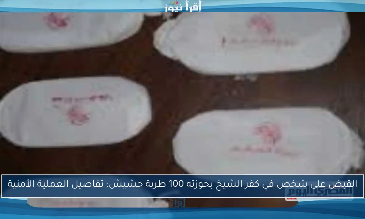 القبض على شخص في كفر الشيخ بحوزته 100 طربة حشيش: تفاصيل العملية الأمنية