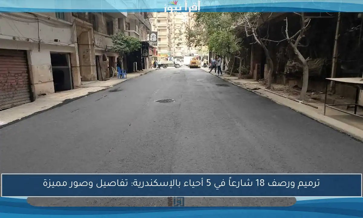 ترميم ورصف 18 شارعاً في 5 أحياء بالإسكندرية: تفاصيل وصور مميزة