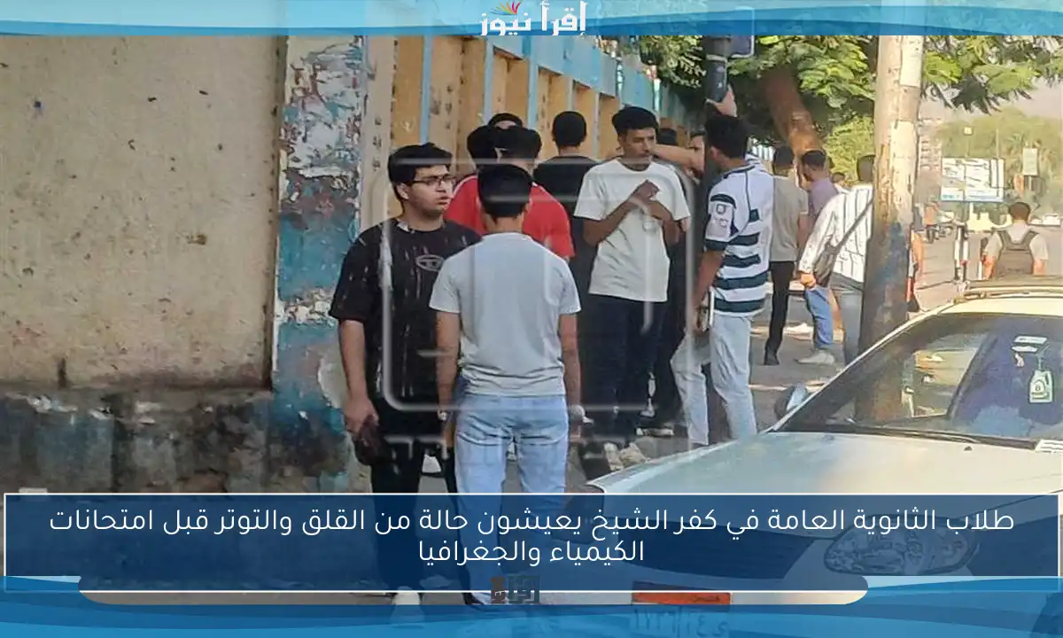 طلاب الثانوية العامة في كفر الشيخ يعيشون حالة من القلق والتوتر قبل امتحانات الكيمياء والجغرافيا