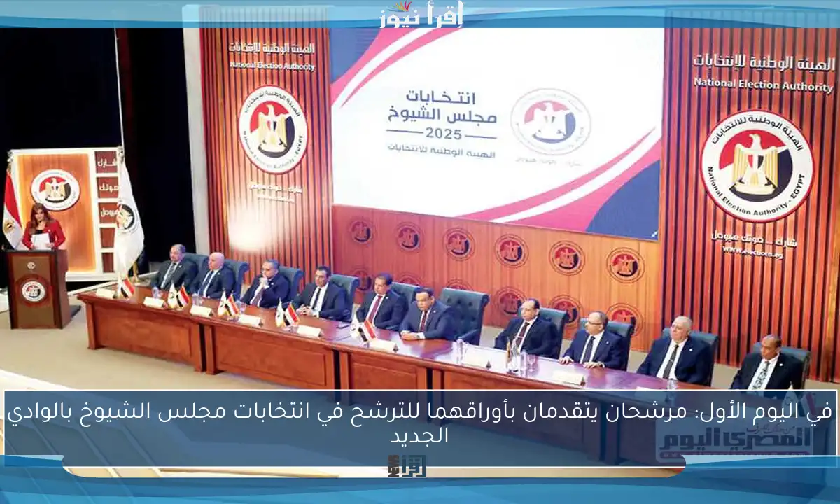 في اليوم الأول: مرشحان يتقدمان بأوراقهما للترشح في انتخابات مجلس الشيوخ بالوادي الجديد