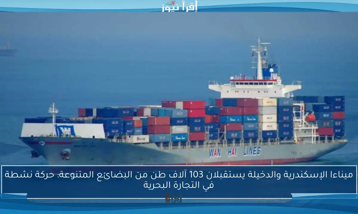 ميناءا الإسكندرية والدخيلة يستقبلان 103 آلاف طن من البضائع المتنوعة: حركة نشطة في التجارة البحرية