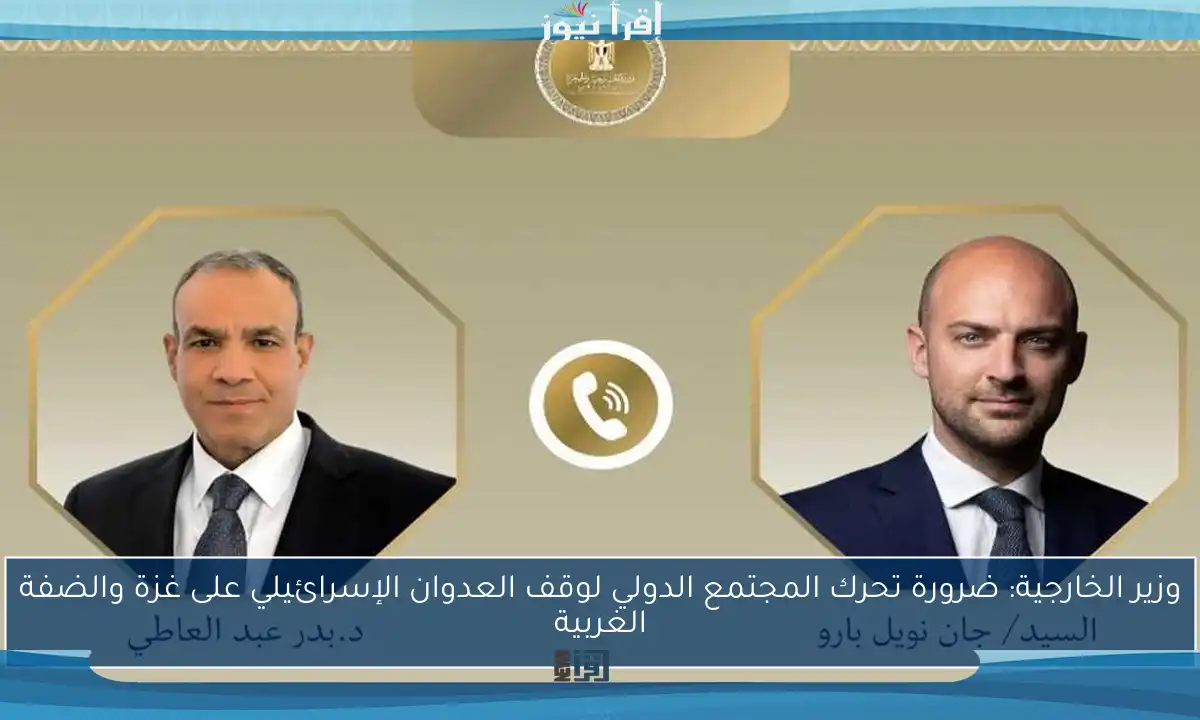 وزير الخارجية: ضرورة تحرك المجتمع الدولي لوقف العدوان الإسرائيلي على غزة والضفة الغربية
